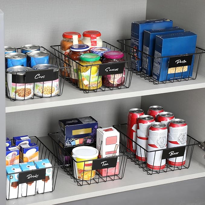 8 Pack Wire Storage Baskets for Organizing - Image 2