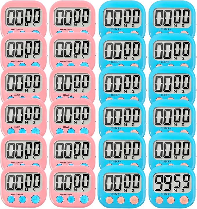 24 Pack Digital Kitchen Timer Small Classroom Timers by VOULOIR