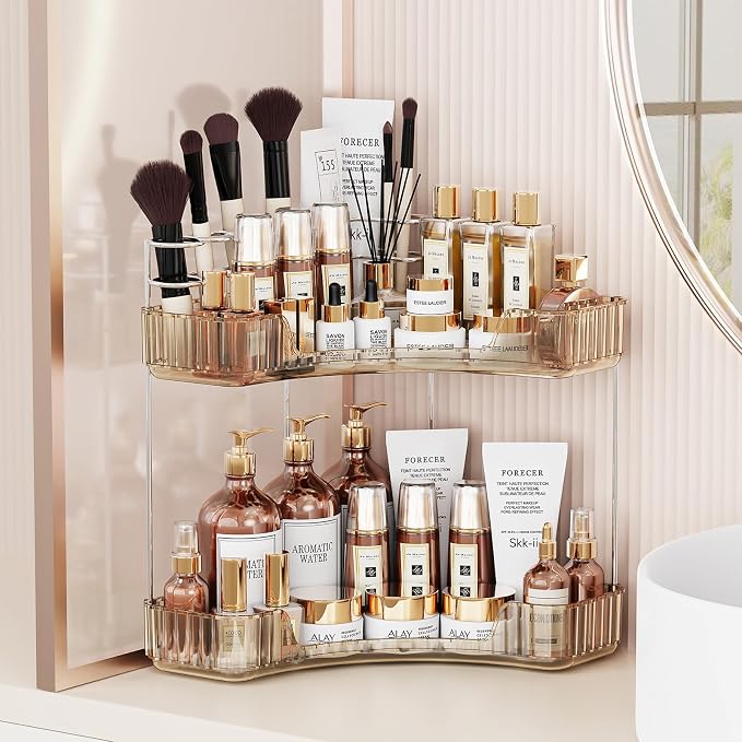 Asayuee 2-Tier Corner Bathroom Counter Organizer by Asayuee