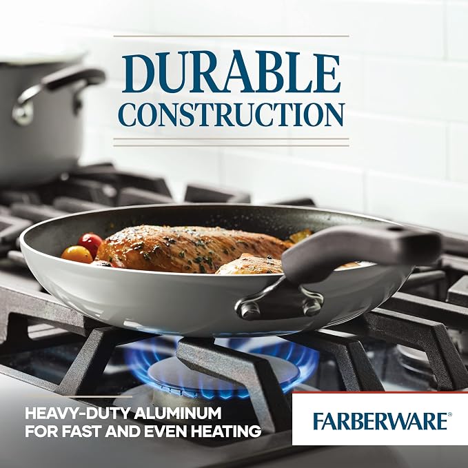 Farberware Cookstart DiamondMax Nonstick Frying Pans/Skillet Set, Dishwasher - Image 4