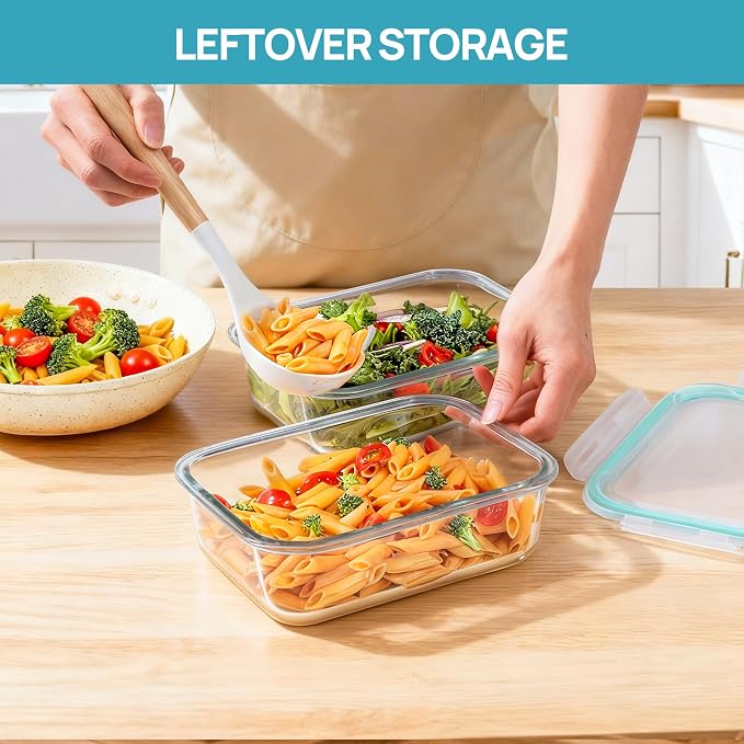 Vtopmart 2Pack 1500ml/50.7oz Large Glass Storage Containers - Image 5