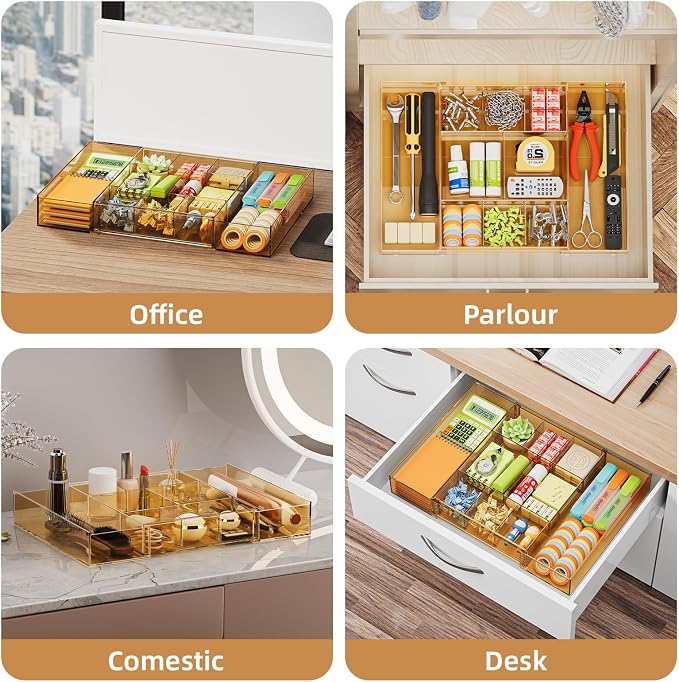 Marbrasse Expandable Desk Drawer Organizer, Desk Organizers and Accessories - Image 5