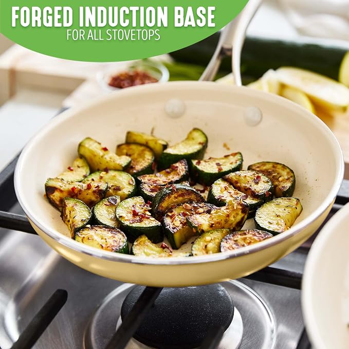 GreenLife Artisan Healthy Ceramic Nonstick, Stainless Steel Handle, Dishwasher - Image 2