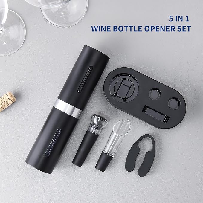 CIRCLE JOY Electric Wine Bottle Opener Set Rechargeable Wine Corkscrew Cordless - Image 7