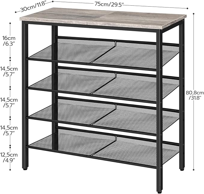 HOOBRO Shoe Rack for Entryway, 5-Tier Shoe Organizer - Image 3