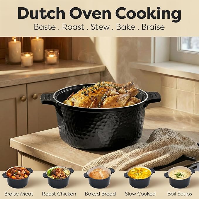 Gotham Steel Hammered 5 Qt Lightweight Dutch Oven Pot - Image 10