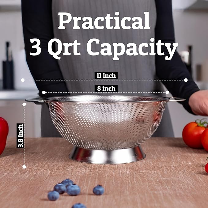 PriorityChef Premium Stainless Steel Colander - Image 2