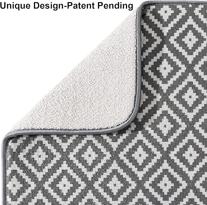 Dish Drying Mat for Kitchen 2 Pack, Ultra Absorbent Microfiber Dishes Drainer - Image 3