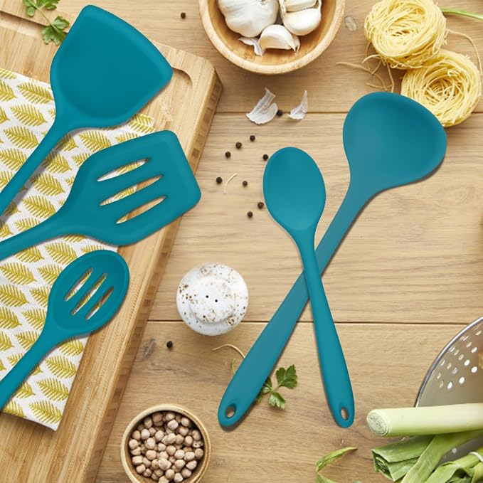 E-far 10 Pieces Silicone Cooking Utensils Set, Heat Resistant Kitchen Utensil - Image 8