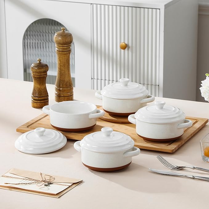 MALACASA Mini Cocotte Set - 12 OZ Small Casserole Dishes - Image 6