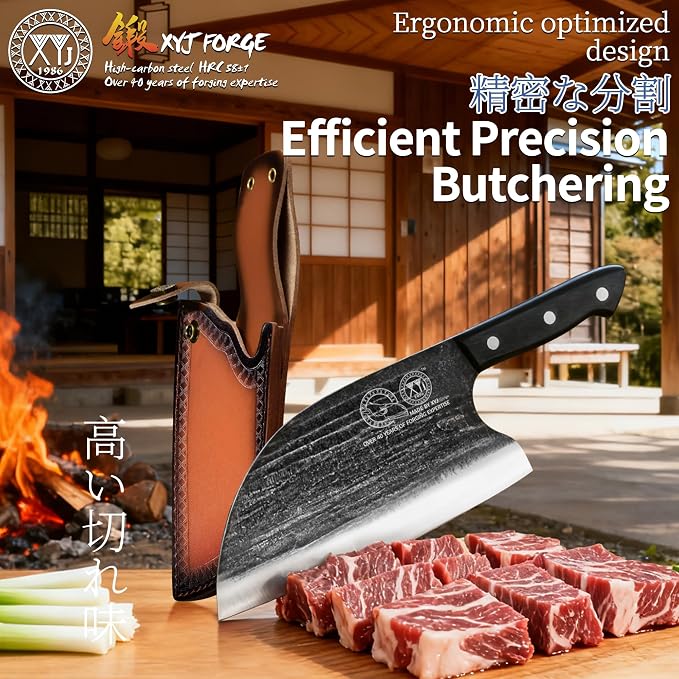 Full Tang, Serbian Chefs knife, Chef Meat Cleaver, Kitchen Knives, Set - Image 5