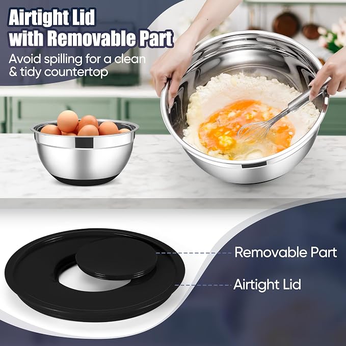 E-far Stainless Steel Mixing Bowls - Image 6