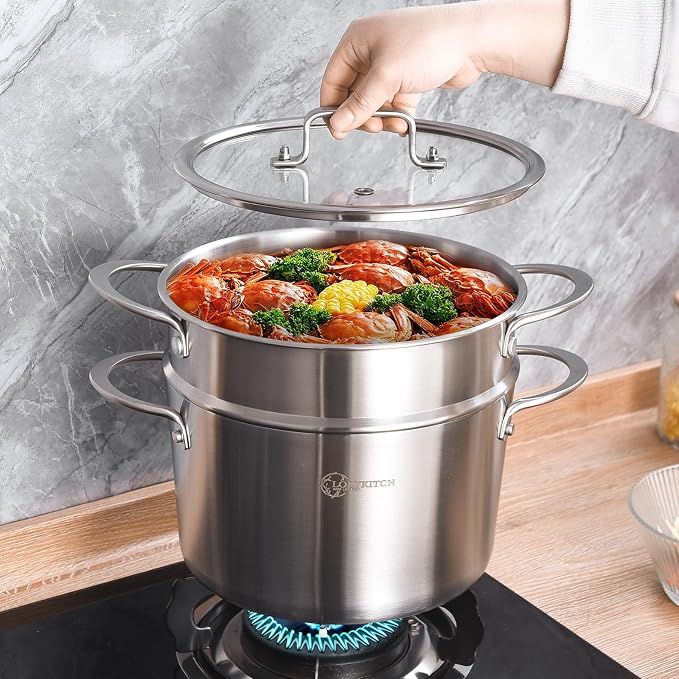 LOLYKITCH 3 Quart Stainless Steel Steamer Pot - Image 4