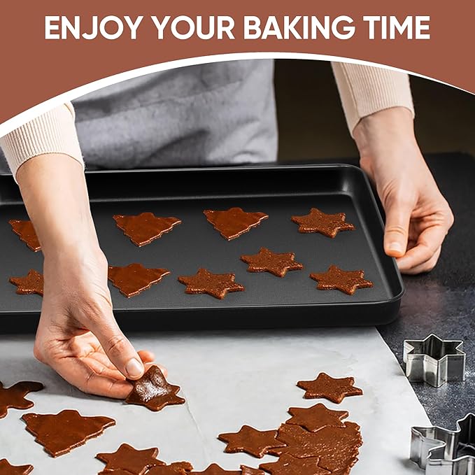 E-far Baking Sheet Set of 2, Nonstick Carbon Steel Baking Trays - Image 6