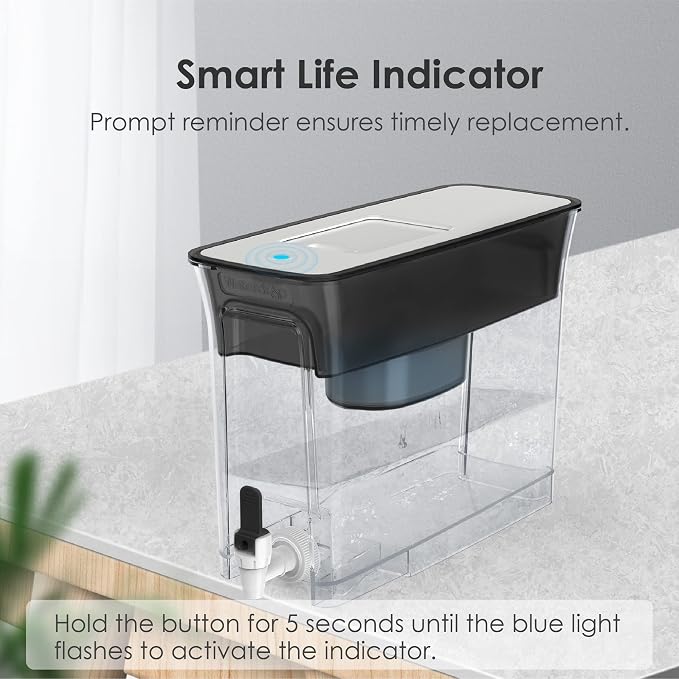 Waterdrop Slim Alkaline Water Filter Dispenser, Large 35-Cup, Up to PH 9.5 - Image 5