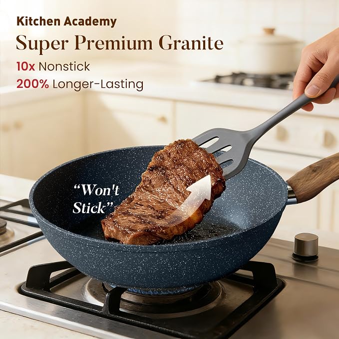 Kitchen Academy Pots and Pans Set Non Stick - Image 2