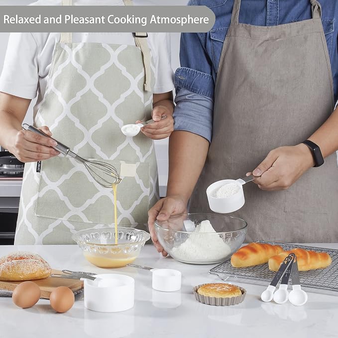 Measuring Cups and Spoons Set of Huygens Kitchen Gadgets 10 Pieces, Stackable - Image 7