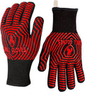 QUWIN BBQ Gloves, BBQ Accessories 1472℉ Extreme Heat Resistant, Grilling Gloves by QUWIN