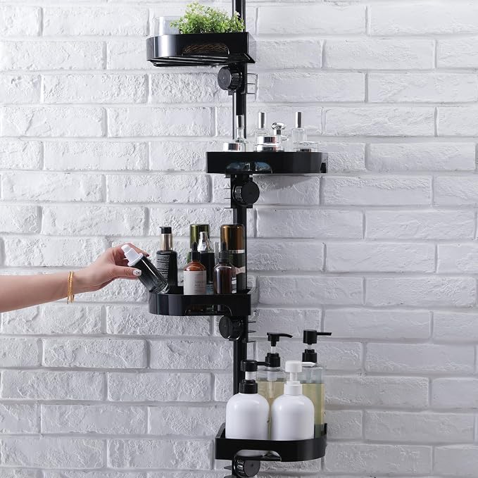 shuang qing 4-Tier Corner Shower Caddy Tension Pole Organizer by SHUANGQING