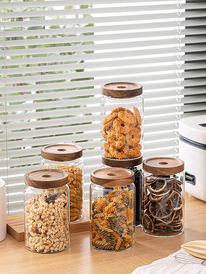 Kanwone Glass Storage Containers Set of 6, 28 Ounce Airtight Food Storage - Image 4
