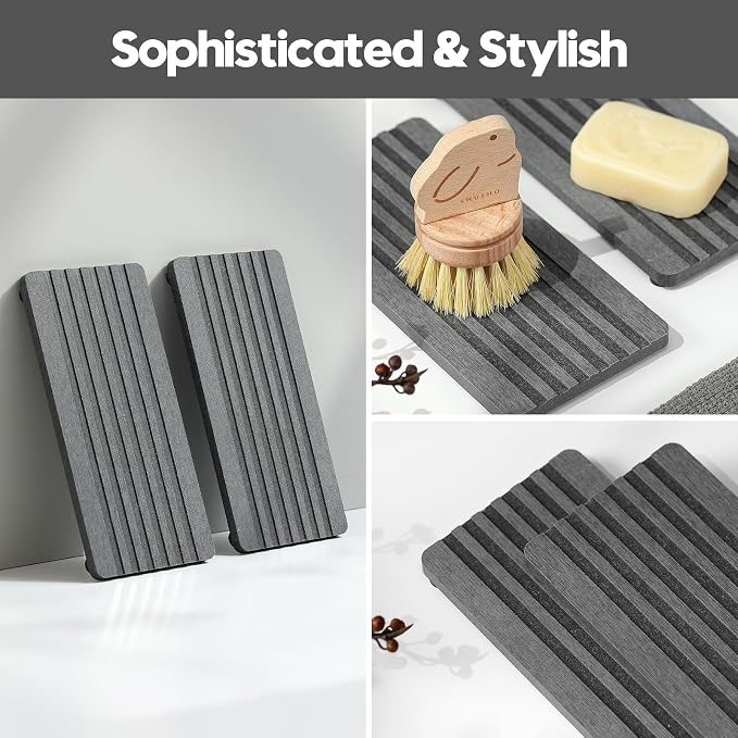 Razborci 2PCS Diatomite Quick Stone Drying Tray Mat - Image 5