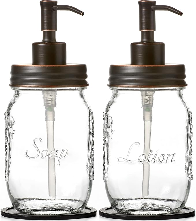 Mason Jar Soap and/or Lotion Dispenser by Industrial+Rewind