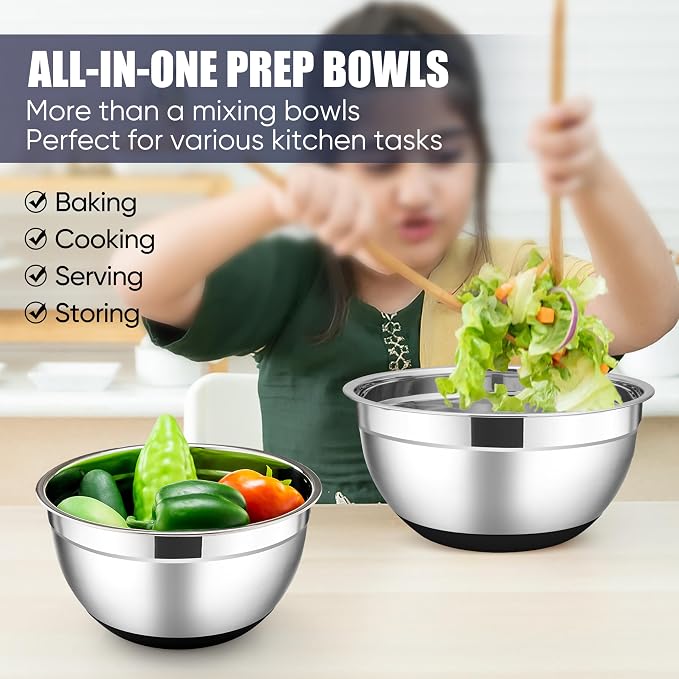 E-far Stainless Steel Mixing Bowls - Image 7