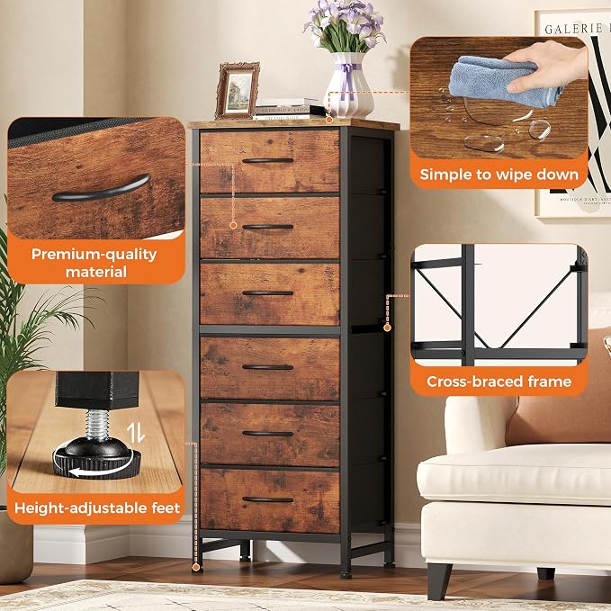 Sweetcrispy Tall Fabric Dresser - Image 6