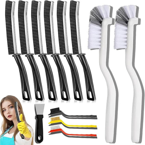 12Pcs Crevice Cleaning Brush Set, Hard Bristle Gap Cleaning Tools, Window & Car by BSFRNF