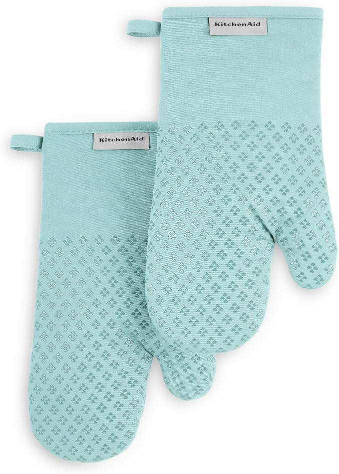 KitchenAid Asteroid Oven Mitt 2-Pack Set, Mineral Water by KitchenAid