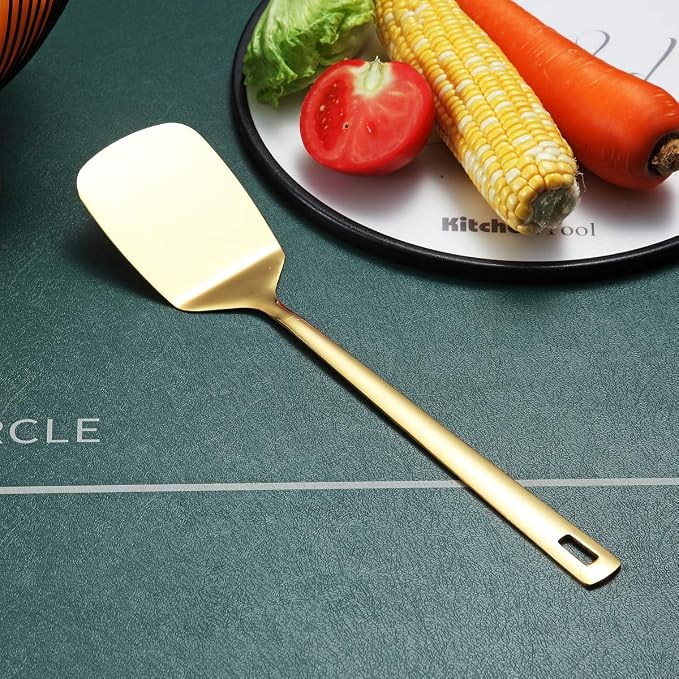 Berglander Gold Spatulas, Solid Turner Titanium Gold Plating, Barbecue Metal - Image 2