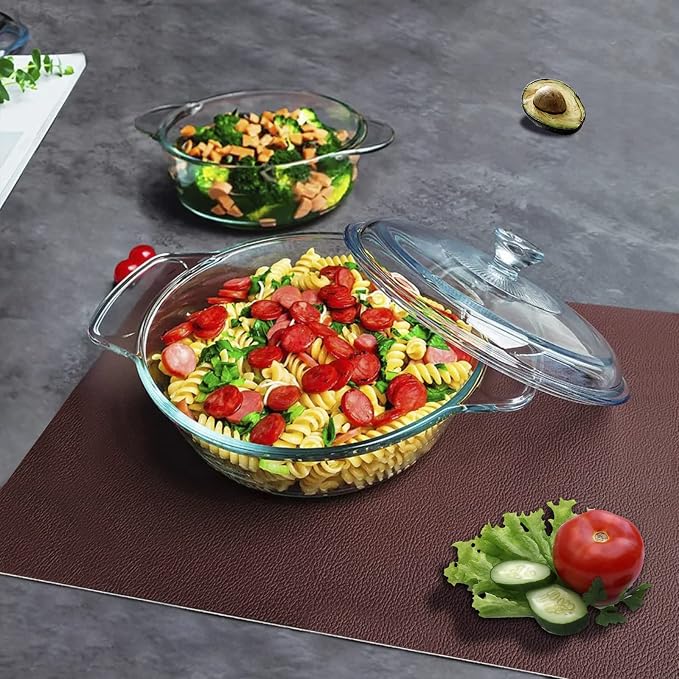 Clear Round Glass Casserole - Image 7