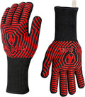 BBQ Gloves, BBQ Accessories 1472℉ Extreme Heat Resistant, Grilling Gloves by QUWIN