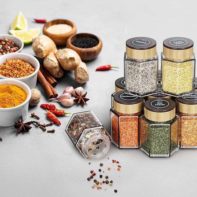 Vetacsion Set of 12 Magnetic Spice Tins - Image 5