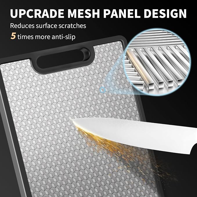Double Sided Cutting Board, Food Grade, Scratch Resistant Mesh, Large Size - Image 7