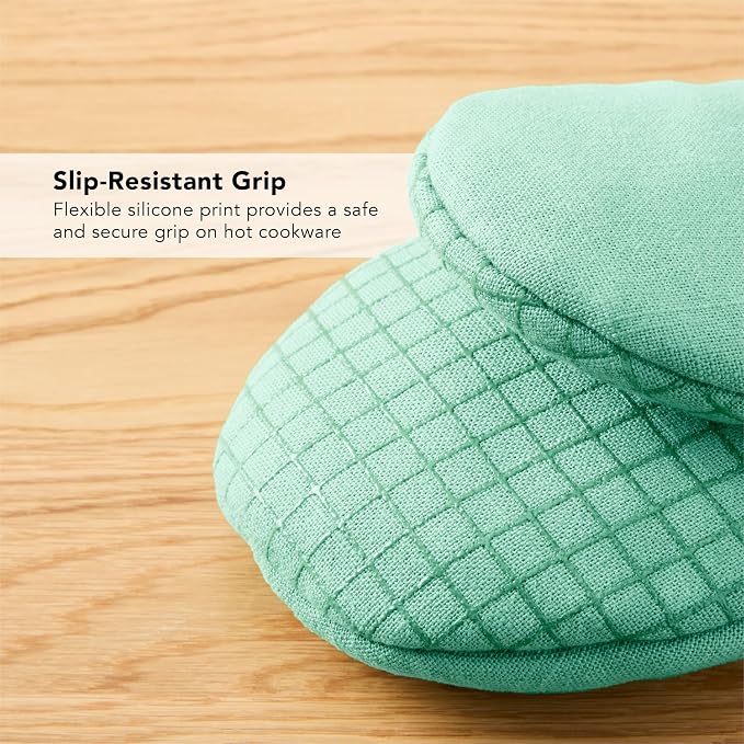 KITCHENAID Gourmet Series Gridlines Mini Oven Mitts 2-Pack Set, Heat Resistant - Image 4