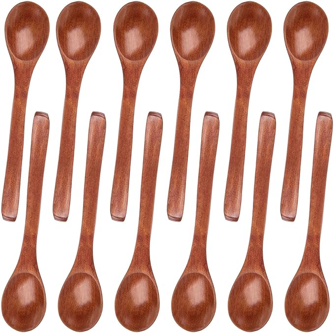 HANSGO 12PCS Small Wooden Spoons, 5 Inches Honey Spoon by HansGo