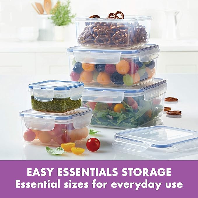 LOCK & LOCK Easy Essentials Food Storage lids/Airtight containers, BPA Free - Image 3
