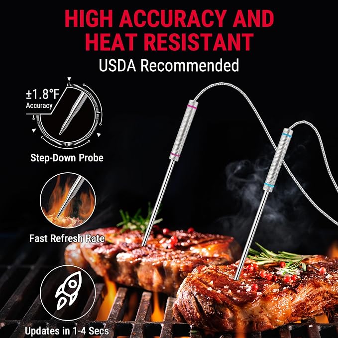 TempPro TP829 1000ft Wireless Meat Thermometer Digital - Image 5