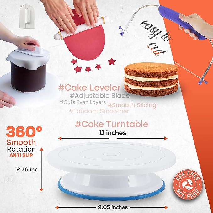 RFAQK 230PCs Cake Decorating Supplies Kit, Cake Decorating Set - Image 2