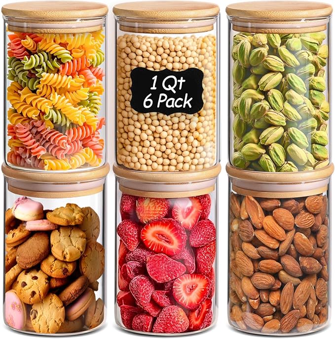 ComSaf 1 Qt Glass Storage Containers by ComSaf
