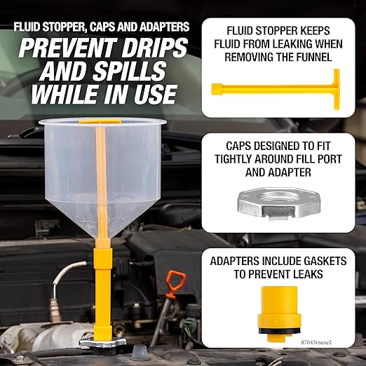 OEMTOOLS 87045 No Spill Coolant Filling Funnel Kit - Image 3