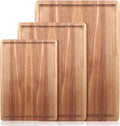 Solid Wooden Cutting Board Set of 3 Acacia Wood Charcuterie Boards Set Hardwood by Ayiaren