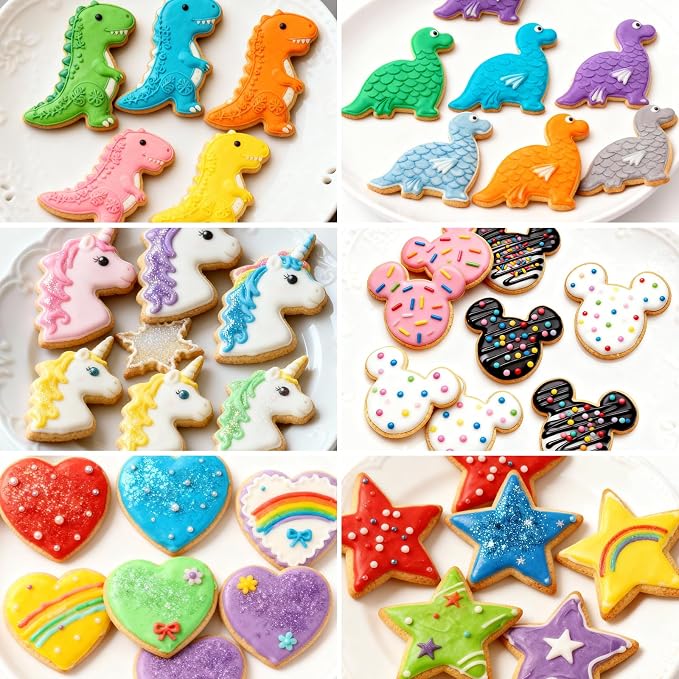 Stainless Steel Cookie Cutters, Mickey Unicorn Dinosaur Heart Star Cookie - Image 6