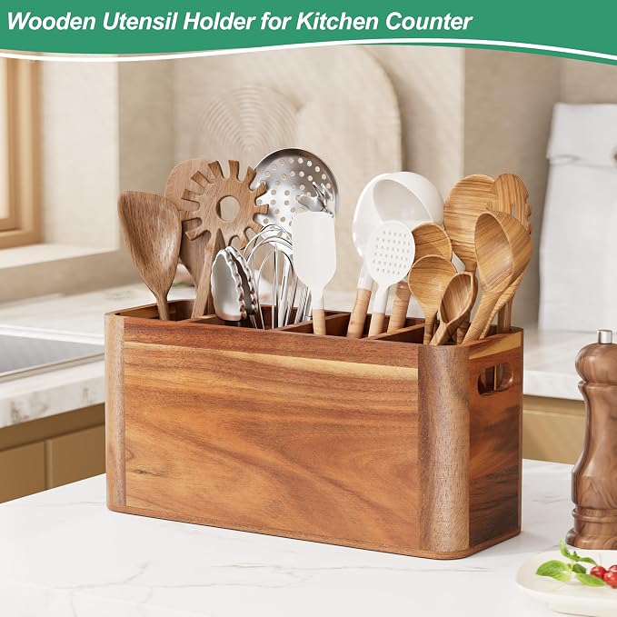 ZUJJAFY Utensil Holder, Extra Large Kitchen Utensil Holder - Image 7