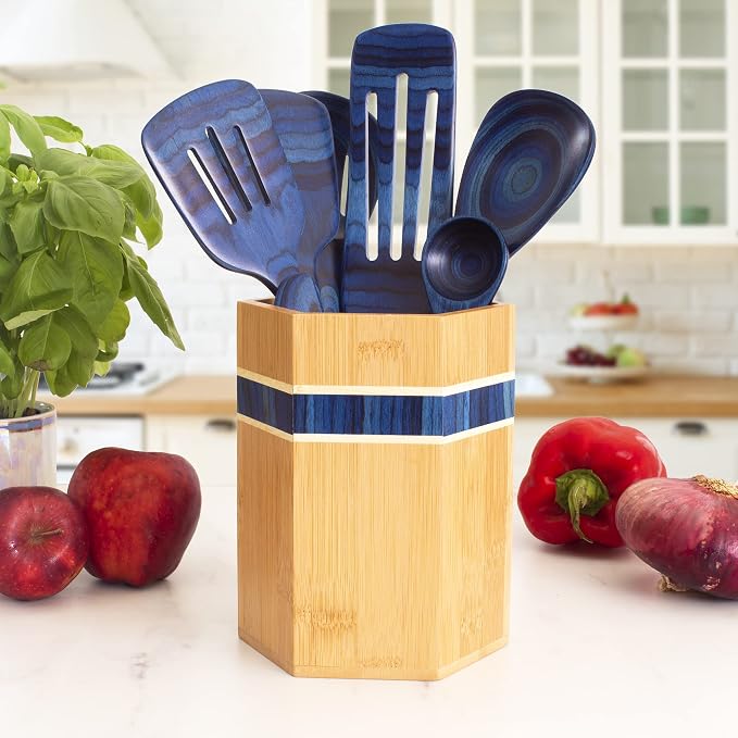Totally Bamboo Baltique Malta Collection Kitchen Utensil Holder, Large Cooking - Image 2
