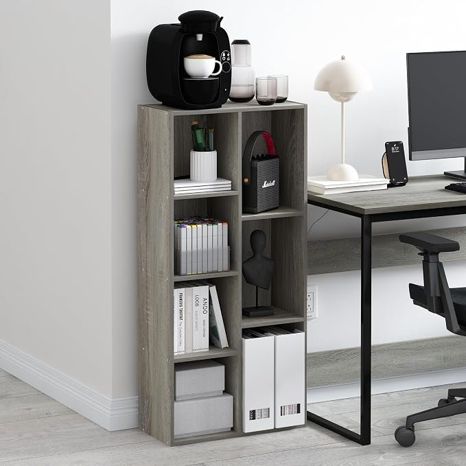 Furinno LUDER Book Shelf, 7-Cube Bookshelf, Bookcase - Image 2