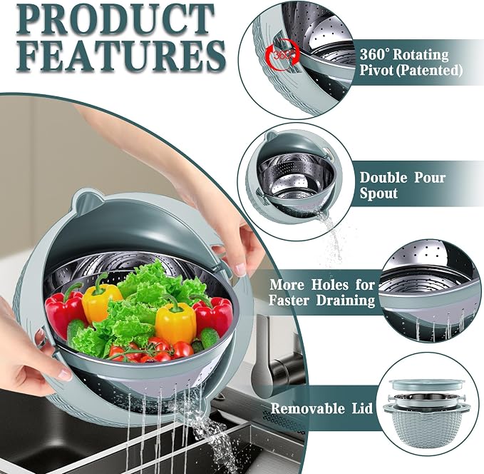 4-1 Colander with Bowl Set - Image 3