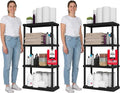 IRIS USA 4-Shelf Light Duty Plastic Storage Shelves, 200lb Capacity, Medium by IRISUSA