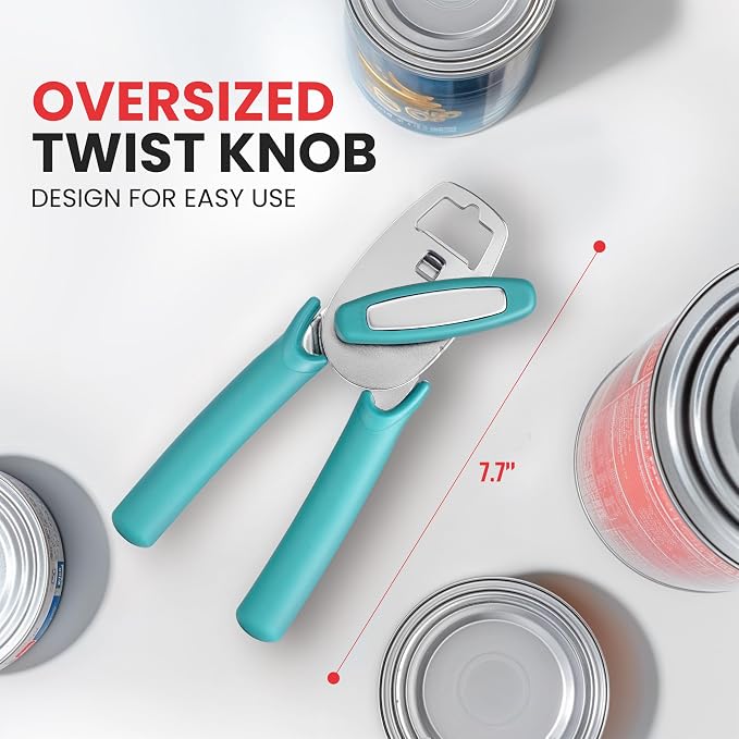 Zulay Kitchen Heavy Duty Stainless Steel Manual Can Opener – Ergonomic Soft - Image 2